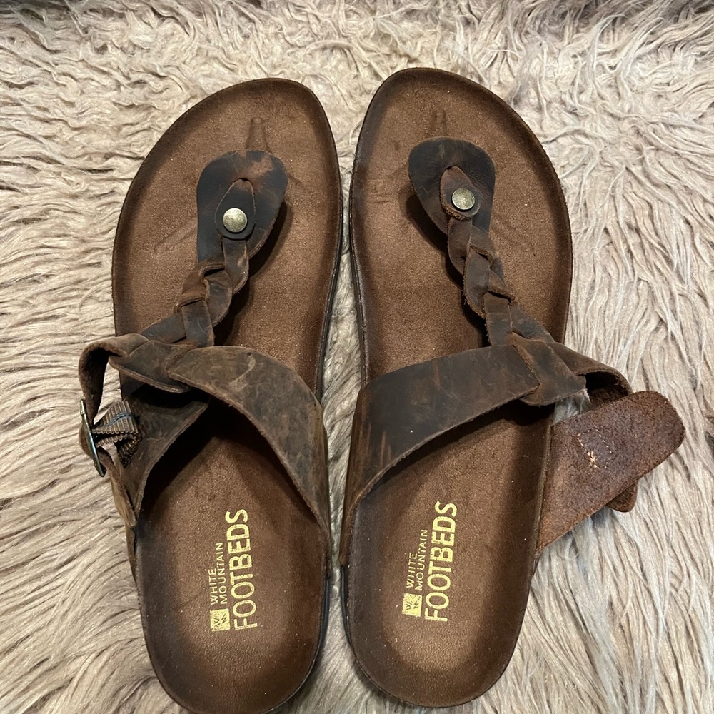 White Mountain Brown Sandals